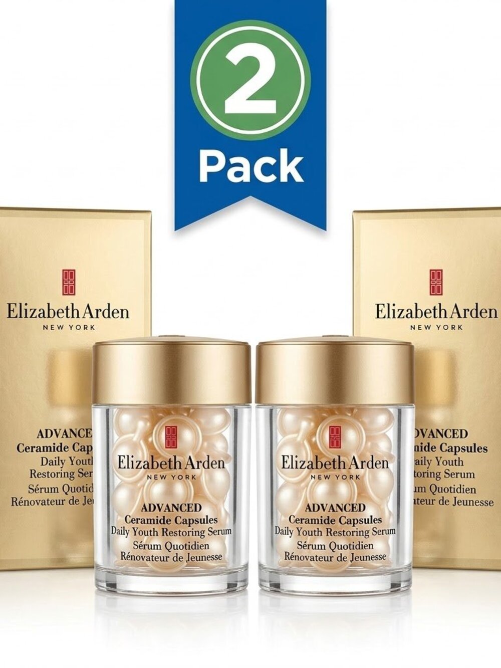 Elizabeth Arden Advanced Ceramide Daily Youth Restoring Serum 90 Capsule 2 pack